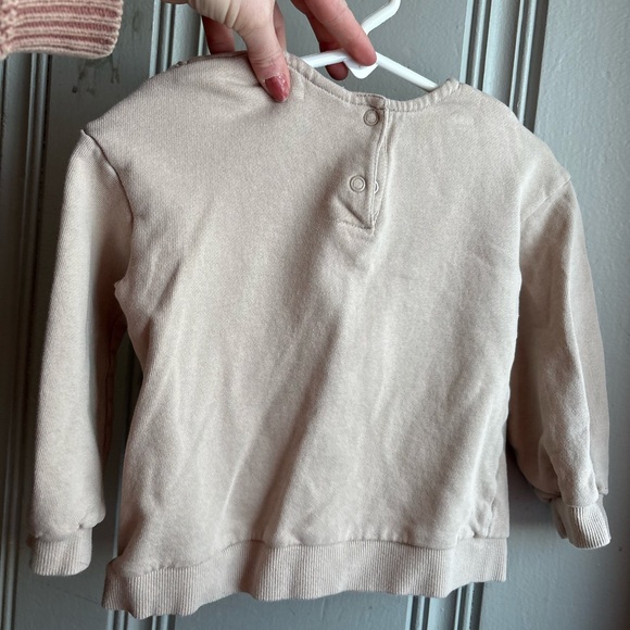 2T Beige H&M Ruffle Collar Basic Pullover - Picture 3 of 3